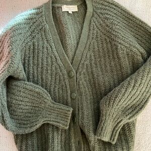 Sezane Green Basil cardigan